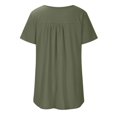 thumbnail image 3 of asjyhkr T-Shirts Grande Taille pour Femmes Col Rond Manches Courtes Coupe Ample, 3 of 6