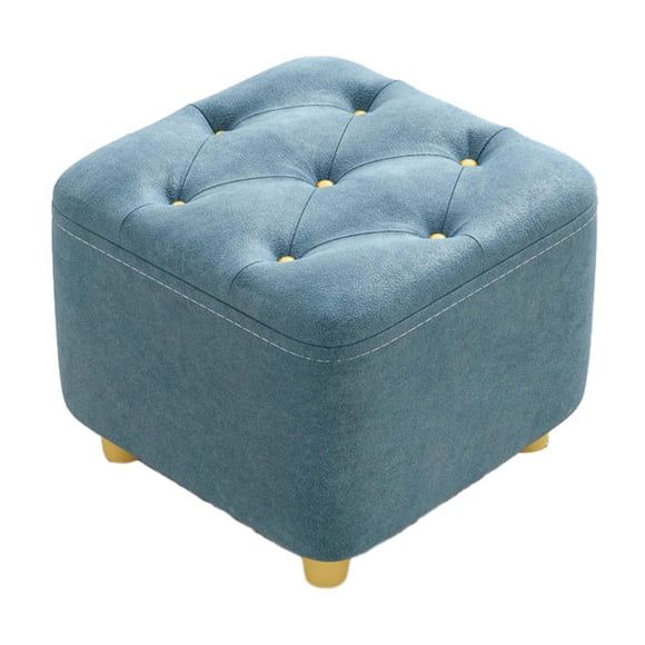 Repose-pieds Stable Tabouret de Loisir Pouf Tabouret pour Entrée Salon Canapé Bleu