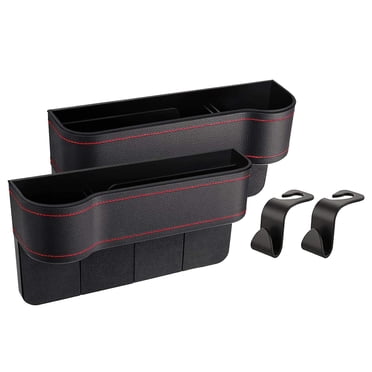 Car Seat Filler, 2 Pack Car Seat Organizer, Car Seat Storage Holder, Seat Console Side Pocket for Cellphones, Keys, Cards, , - Black
