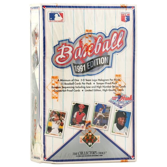 Schwartz Sports Memorabilia BX191UWF2 1991 Upper Deck Baseball High No. Series Factory Sealed Wax Box - Find the Hank - Pack of 36
