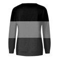 thumbnail image 5 of HKEJIAOI Chandails pour Femmes Col Rond à Blocs de Couleur Poids Moyen Manches Longues, 5 of 5