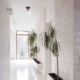 thumbnail image 2 of Harrow 1-Light Matte Black Semi-Flush Mount Ceiling Light with Gold Accent Socket and Clear Glass Shade, 2 of 8