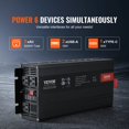 thumbnail image 3 of VEVOR Modified Sine Wave Inverter, 3000Watt, DC 12V to AC 120V LCD Display Power Inverter with 3 AC Outlets 2 USB Port 1 Type-C Port 10 Spare Fuses, for Large Household Equipment, CE FCC Certified, 3 of 12