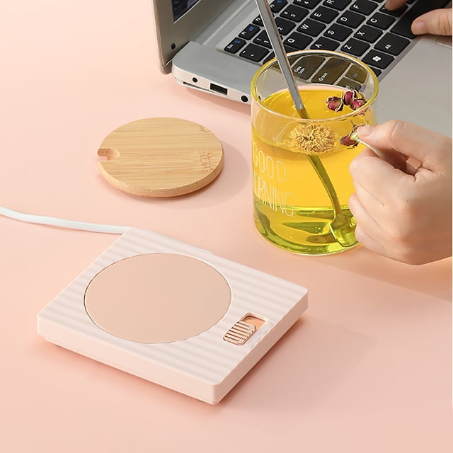 Meitianfacai Constant Temperature Cup Pad Heating Automatic Heat Preservation Cup, Pink
