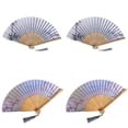 thumbnail image 1 of Paper Fans Set – Stylish Folding Hand Fans for Dance Party and Craft Use – Handheld Fans for Concerts Weddings and Events, 21x5 cm, Pink & Black 2Packs, 1 of 9