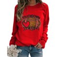 thumbnail image 1 of EQWLJWE Chandails de Maman de Baseball pour Femmes Raglan à Manches Longues Chandails à Enfiler Hauts Saison de Football T-shirt Graphique Décontracté Col Rond Blouse Chandails à Manches Longues pour Femmes Tendance Grande Taille Hauts d'Halloween, 1 of 4