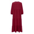 thumbnail image 5 of Gspmoly Robes Décontractées pour Femmes, Robe Décontractée Européenne pour Femmes et Nouvelle Robe à Manches Unie à Manches Longues, Col Rond et Longueur Cheville, Robes de Vacances pour Femmes Offres Hebdomadaires, 5 of 5