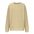 thumbnail image 4 of MeetoTime Women's Crewneck Sweatshirts Fall Long Sleeve Oversized Pullover Sweatshirts with Pockets, 4 of 5