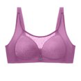 thumbnail image 1 of Womans Fashion Bowknot Printing Comfortable Hollow Out Bra Underwear No Rims, 1 of 8