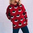thumbnail image 4 of Qertyioot Chandails de Noël pour Femmes Col Rond, Impression Hiver Manches Longues, 4 of 7