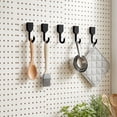 thumbnail image 4 of Uuiauoio Pegboard Wall Organizer with Hooks, Multi-Functional Storage Rack for Home Office, Garage Workshop, Kitchen Pantry, Entryway, Craft Room, Utility Room, Tool Organization, 4 of 6