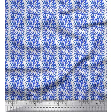 Soimoi Rayon Fabric Flower Watercolor Print Fabric by Yard 56 Inch Wide