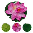 thumbnail image 3 of 18cm Artificial Water Lily Floating Lotus Flower Pond Aquarium Decor Multicolor, 3 of 8