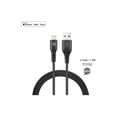 thumbnail image 2 of LAX MFi Certified Durable Braided Nylon Charge/Sync Lightning Cables 4ft, Noir, 2 of 5