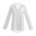 thumbnail image 2 of Women‘s Business Loose Fit Plus Size Button Down Blouses Long Sleeve Tops Green XXL, 2 of 6