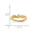 thumbnail image 2 of Bague Anneau Tourbillon Polie en Or Jaune 14 K, 2 of 4