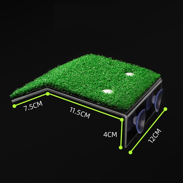 EGNMCR Aquarium Backgrounds Simulation Grass Turtle Crawler Roof Terrace Turtle Pool Decoration Accessories Turtle platform