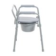 thumbnail image 2 of Drive Medical Gray Steel Folding Deep Seat Bedside Commode, 2 of 6