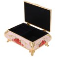 thumbnail image 2 of Antique Jewelry Box, Widely Used Vintage Jewelry Box Rich Lustre Vintage Style  For Earrings For Rings For Jewelry Gold White And Red Roses, 2 of 8