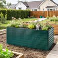thumbnail image 2 of Outsunny Galvanized Raised Garden Bed, 5' x 3' x 2' Planter Box, Green, 2 of 10