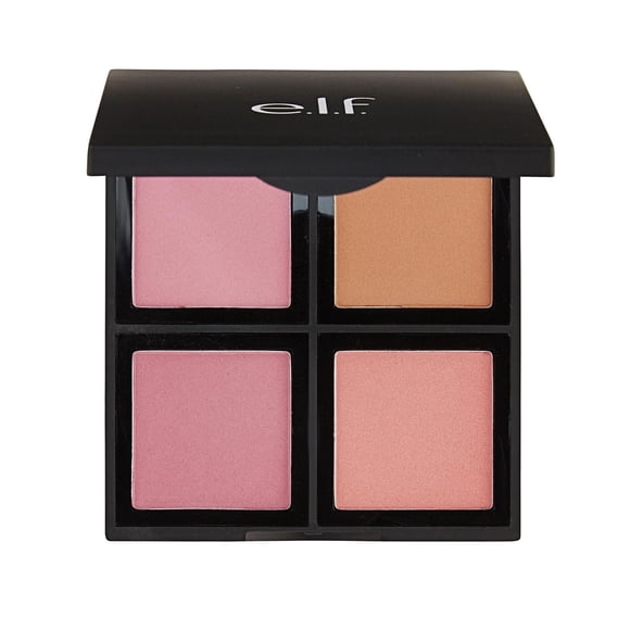 e.l.f. Powder Blush Palette, 4 Tonal Shades, Light