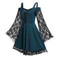 thumbnail image 2 of Jsaierl Costume Renaissance pour Femmes Vintage Médiéval Élégant Gothique Robes Maxi Cosplay Fête Steampunk Robe de Bal Robe Chemise, 2 of 5