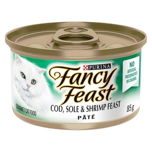 Fancy Feast Pate Cod, Sole & Shrimp, Wet Cat Food 85g