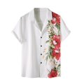 thumbnail image 2 of Birdeem Chemise Décontractée pour Homme à Manches Courtes Style Hawaïen de Vacances Blouse T-Shirt, 2 of 12