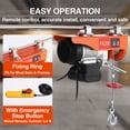 thumbnail image 2 of AKDSteel Electric Hoist, Double Slings Engine Lift Electric Hoist Crane, 110v Electric Steel Wire Winch For Lifting In Garage, Warehouse, And Factory Settings, 2 of 6