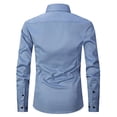 thumbnail image 3 of Chemise à Manches Longues Homme Chemise Habillée à Manches Longues pour Hommes Coupe Régulière Décontractée Boutonnée Unie à Manches Longues Col Rabattu Blouse et Chemise Homme Chemise à Manches Longues Homme Chemises à Manches Longues, 3 of 3