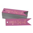 thumbnail image 1 of Inkdotpot Pack Of 50 Love Is Sweet Wedding Favor Paper Tags Craft Real Rose Gold Foil Hang Tags, 1 of 6