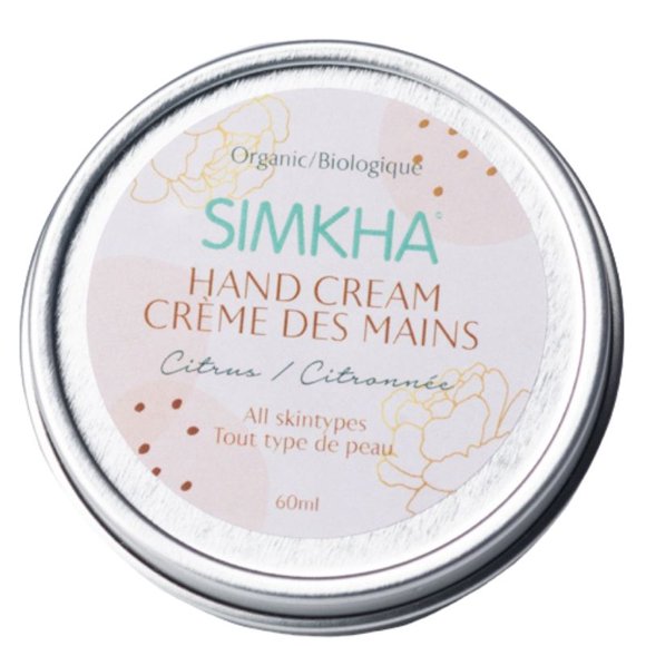 SIMKHA beauty Vegan and organic citrus Restorative handcream