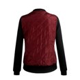 thumbnail image 3 of IROINID Veste Courte Décontractée pour Femmes Couleur Unie à Fermeture Éclair Manches Longues Confortable, Vin, 3 of 5