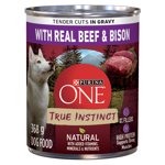 Purina ONE True Instinct Tender Cuts In Gravy With Real Beef and Bison, Wet Dog Food 368g
