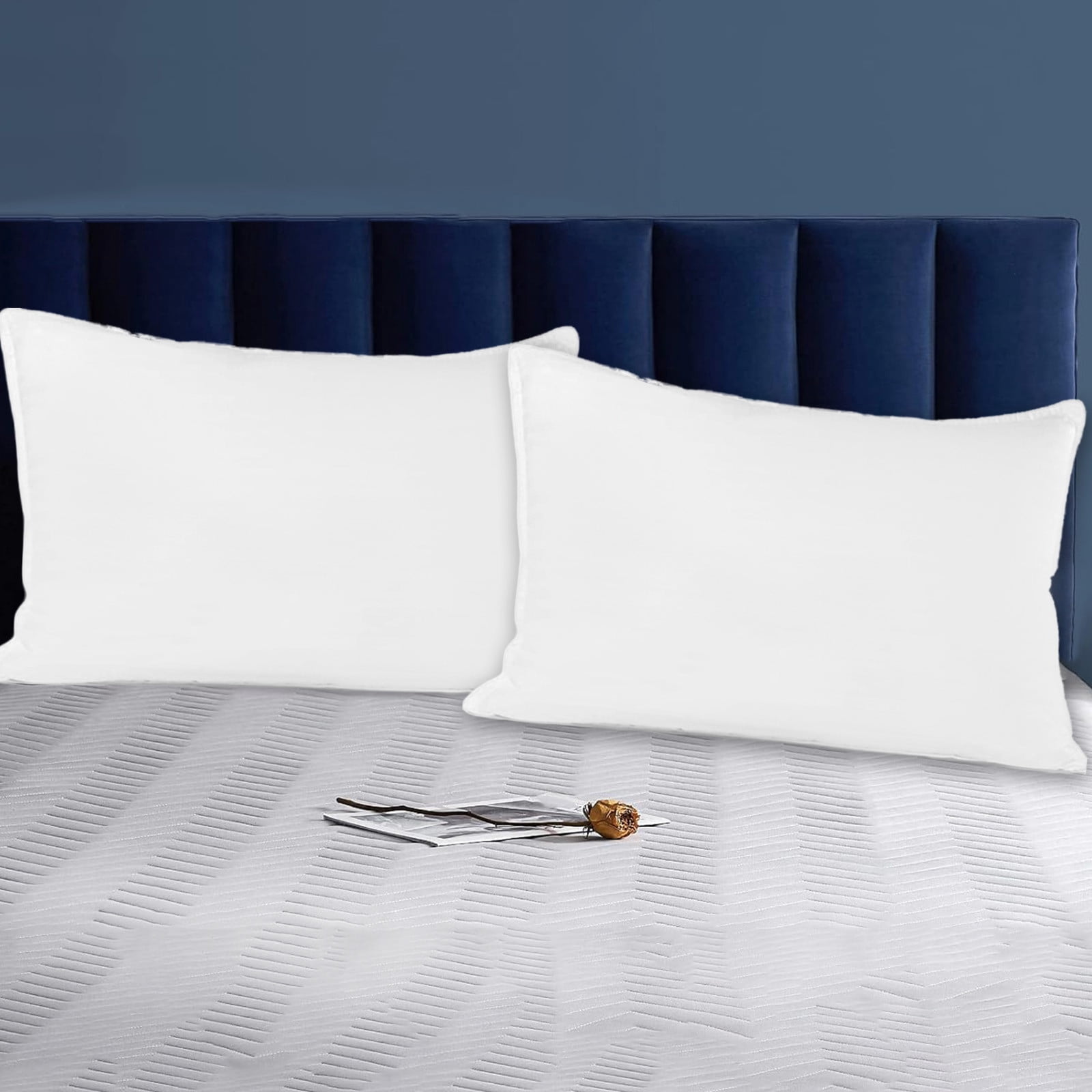 Polyester Pillow Core for Side Back and Stomach Sleeping | Slow Rebound Super Soft Bed Pillow | Breathable Support for Bedroom Couch and Travel
