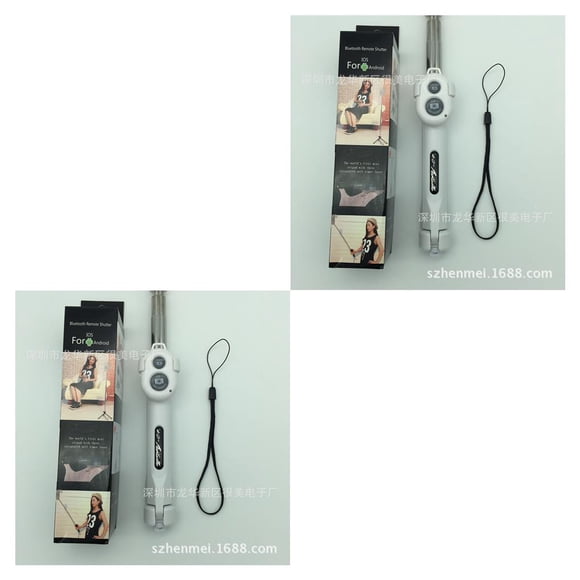 Decodeary Mobile Phone Selfie Tripod Extendable Monopod For 8X Remote Shutter white 2Set