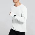thumbnail image 1 of hoksml Chandails à Manches Longues pour Hommes Évacuation de l'Humidité UPF 50+ Protection Solaire UV T-Shirts Athlétiques Couleur Unie Col Rond Randonnée Course Entraînement Haut Actif Liquidation, 1 of 6