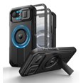thumbnail image 1 of Dexnor for iPhone 16e Case with Slide Camera Cover & Adjustable Kickstand & Built-in Screen Protector,Compatible with MagSafe Shockproof Bumper Heavy-Duty Magnetic Protective Cover,Black, 1 of 7