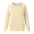 thumbnail image 4 of CEHVOM Mode Femmes Décontracté Manches Longues Col Rond Uni Chandail pour Dames Hauts Blouse Liquidation, 4 of 4