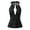 Black, variant on Women's Tie Back Crop Top Smocked Waist Sleeveless Slim Fit Tank for Summer Y2K Fashion Going Out Tops