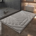 thumbnail image 3 of Bathroom Floor Mat | Shower Rug & Toilet Carpet | Quick Drying Absorbent Bath Mat with Non Slip Backing for Home Restroom | Soft Polyester Bathroom Decor, 3 of 3