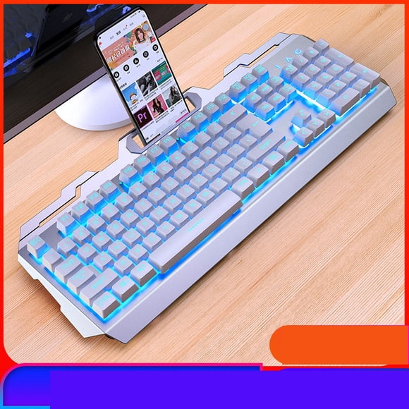 Mechanical Gaming Keyboard and Mouse Combo Switch 104 Keys Rainbow Backlit Keyboards, 3200 Dots for PC Gamer Computer Laptop