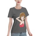 thumbnail image 2 of T-Shirt Basique à Manches Courtes pour Femmes Detective Conan Haihara Ai, 2 of 6