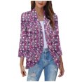 thumbnail image 1 of Pisexur Womens Jacket Open Front Cardigans Plus Size Jackets Coats Fall Jackets Women's Non Positioning Printed Fashionable Loose Lace Cardigan Top, 1 of 4