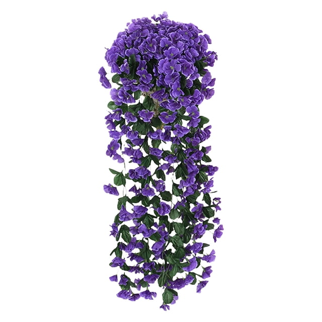 Wall Decorations for Living Room Simulated Violet Wall Hanging Wedding Home Decoration Simulated Living Room Ceiling Decoration Plastic Packaging Plants Home Decorations for Living Room