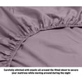 thumbnail image 3 of Oxford Collection 600 Thread Count Deep Pocket Egyptian Quality Cotton Solid Sheet Set (Twin Extra Long, Purple), 3 of 3