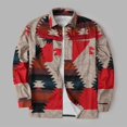 thumbnail image 3 of Men‘s Winter Size Single Christmas Tree Print Light Business Lapel Shirt Jacket, 3 of 6