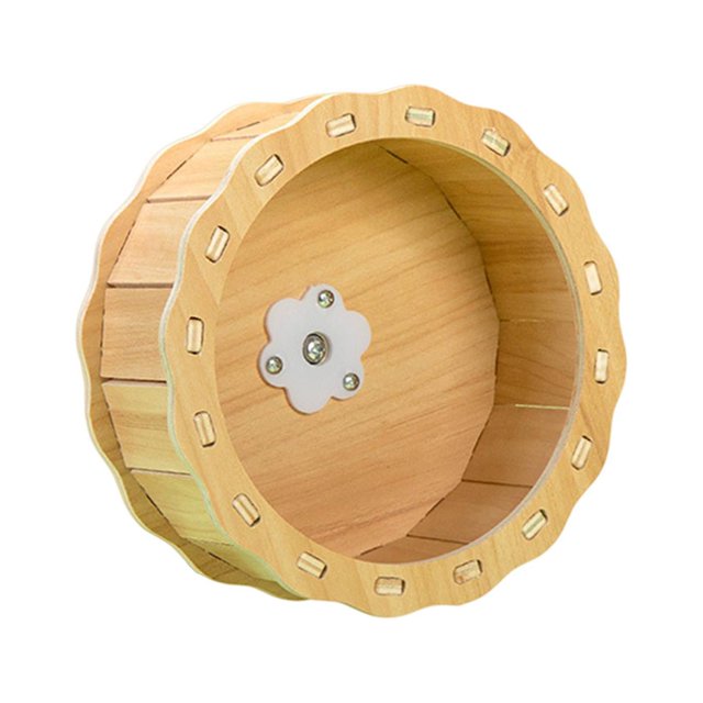 GROWTH TANK Roues de Course pour Hamster Jouets d'Exercice en Bois Silencieux Roue d'Exercice pour Gerbille 16.5cm