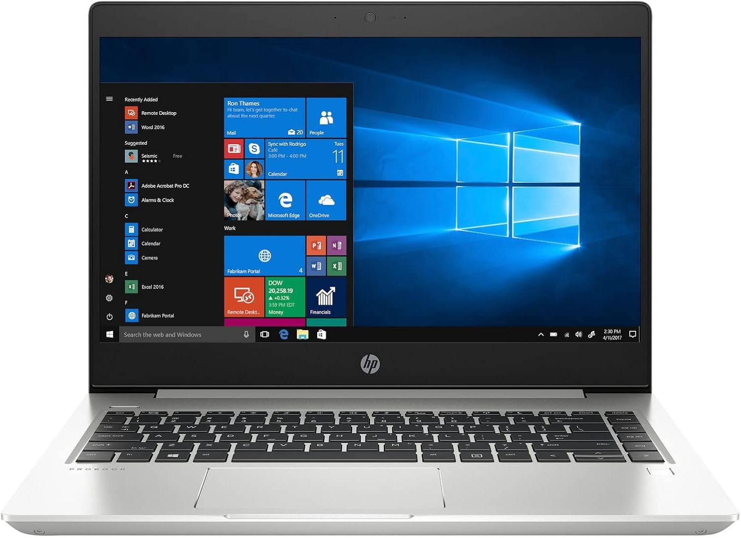 Refurbished HP ProBook 440 G6 Laptop 14 inch 1920x1080 FHD Core i5 8265U 256GB SSD Hard Drive 16GB RAM 4 cores @ 3.9 GHz Win 11 Pro Silver
