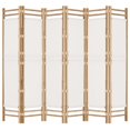 thumbnail image 3 of vidaXL Folding 6-Panel Room Divider 240 cm Bamboo and Canvas, 3 of 5